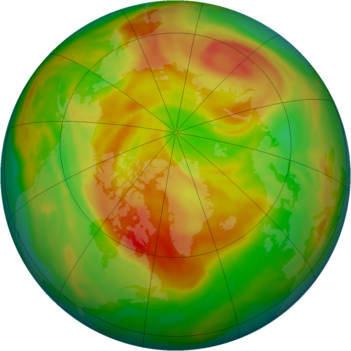 Arctic ozone map for 05 May 2009